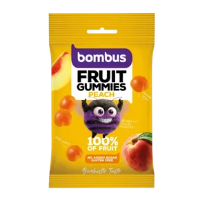 Bombus Fruit Gummies Peach broskvové želatinové bonbony 35 g